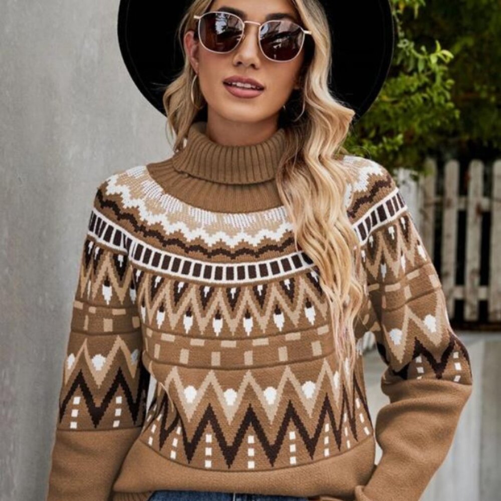 Vintage Bohemian Casual Sweater "KHAKI"